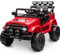 HAUSPROFI Kinder Elektroauto 12V, Elektroauto für Kinder mit 2,4G Fernbedienung, LED, Bluetooth, Musik, 3-5 km/h, Kinderauto Elektrisch, Elektro Kinderauto für ab 3 Jahren, Rot
