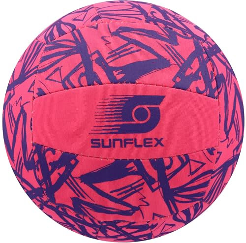 Sunflex® Neopren Zubehör Beach- und Funball Funky Strokes Größe 3 | Volleyball & Strandball weich & leicht für den Strand & das Wasser | Spielball extrem robust & für Jede Altersgruppe
