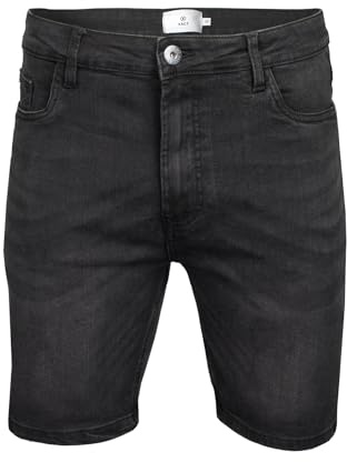 Xact Bermuda Jeans Uomo Stretch Taglio Regolare 5 Tasche Zip Pantaloncini Denim Estate Casual