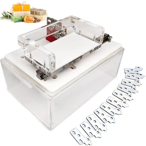 XCSCUK Handmade Soap Trimmer, Multifunctional Adjustable DIY Trimmer,with 12 Styling Knives, for Square/round Cold Soap
