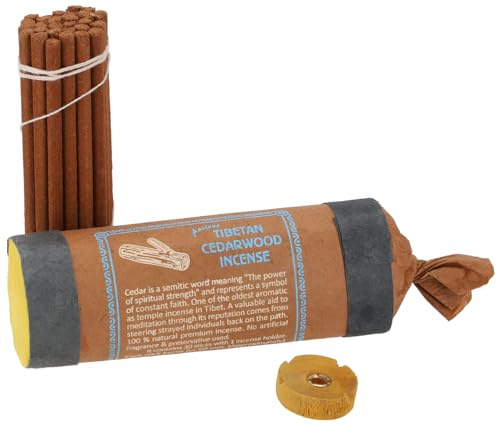 GURU SHOP Tibetische Natürliche Räucherstäbchen - Zedernholz/Cedarwood, 12x4x4 cm