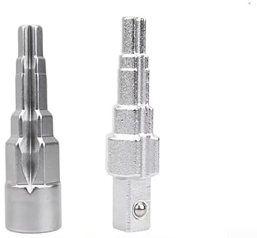 Radiator Key Radiator Valve Spud Wrench High Carbon Steel Valve Core Removal Tool Smooth Ratchet Action for Radiator Water Valve Repair Plumber HVAC Technician DIY Tool(2 Piece Set)