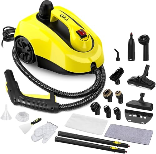TVD Steam Cleaner, Upholstery Cleaner, Steam Cleaner with 5 m Extra Long Power Cord for Floor Steamer, Oven, Carpet, Sofa, Upholstery, Bed Bugs