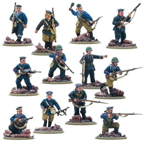 Warlord Games Soviet Naval Brigade Squad - - 28mm Scale Miniatures for Bolt Action Highly Detailed World War 2 Miniatures