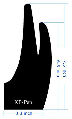 XPPen AC01 Handschuh für Grafiktablett Pen Display Drawing Tablet zeichnen Handschuh (Universelle Größe)