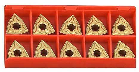 CNC-Drehwerkzeug, MAGT 10PCS CNC Wendeschneidplatten WNMG 432/WNMG0804 CNC Hartmetall Einsatzschneider CNC Fräser Drehwerkzeuge Verschleißfest Drehmaschine Drehwerkzeug