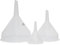 Karrma Ltd.® SET OF 3 CLEAR PLASTIC FUNNELS 8cm, 14cm AND 18cm
