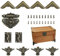 MOROBOR Schmuckschatulle Antike Herzform Vorhängeschloss Scharniere Eckenschutz DIY Schmuckschatulle Bronze Holzkiste Aufbewahrungsbox Füße Eckenschutz Box Nicht enthalten