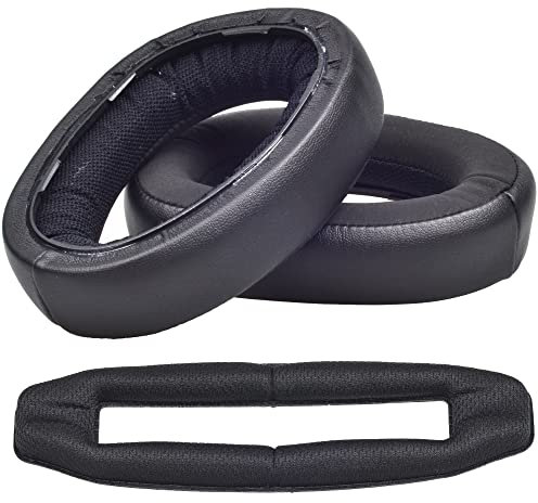 JHZZWJ Ersatz Ohrpolster für Durchmesser Sennheiser GSP 600, GSP 670, GSP 500 Professional Gaming Ohrpolster aus Kunst Leder