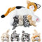 Pflegendes Katze Stofftier mit Plüsch Kätzchen Baby Kuscheltier für Mädchen und Jungen Plushie Kätzchen Mama Katze Plueschtier mit 4 Baby Kuschelkatze für Geburtstag Spielzeug