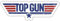 Spreadshirt Top Gun Logo Sticker, max. 10 x 10 cm, 10 x 10 cm, Mattweiß