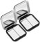 LALAFINA 2pcs Empty Magnetic Eyeshadow Pallet with Mirror, Small 2 Grids Eye Make Up Container Palette Cases Empty Eyeshadow Travel Valet Tray