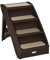 PawHut Escalera Plegable para Mascotas de 4 Peldaños Escalón para Perros Gatos Portátil con Alfombras Antideslizantes para Cama Sofá Carga 20 kg 62x38x49,5 cm Marrón Oscuro