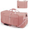 Urtala Faltbare Reisetasche Damen, 100L Groß Weekender Übernachtungstasche mit Schuhfach, wasserdichte Handgepäck Tasche/Sporttasche für Kurze Reisen, Krankenhaus, Strand (Rosa)…