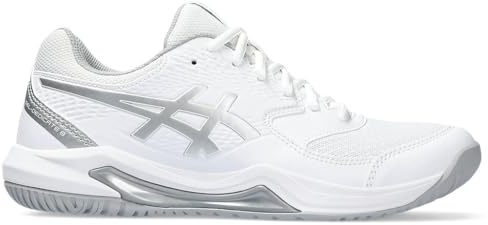 ASICS Women's Gel-Dedicate 8 Tennis Shoes, 9, White/Pure Silver