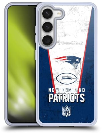 Head Case Designs Offizielle NFL Banner New England Patriots Logo Art Gelhülle [Militärischer Schutzgrad] Kompatibel Mit Samsung Galaxy S23 5G Und Kompatibel Mit MagSafe