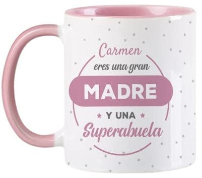 Wanapix | Taza Día de Madre Personalizada | Regalo para Abuela | Tazas Originales para Regalar | 325m | Taza Superabuela