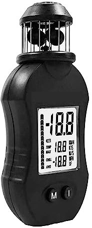 DELURA Anémomètre Poche de Compteur de Vitesse du Vent Tenue dans la Main d'anémomètre numérique for mesurer la Vitesse de l'air for Le tir de Voile de Bateau d'évents de CVC Facile à Utiliser