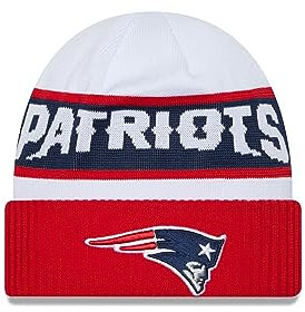 New Era New England Patriots NFL 2023 Sideline Tech Knit OTC White Beanie - One-Size