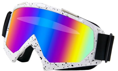 YAMEIZE Occhiali da Motocross Motociclo Mascherina Moto Ciclismo Occhiali Sportivi Anti-Nebbia Occhiali Ciclismo Moto OTG Brillenträger