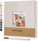 Vienrose Fotoalbum Selbstklebend Einkleben 10x15 Klein Leinen Photo Album mit 40 Weißen Seiten, Hochzeit Jahrestag Geburtstag Fotoalben mit Einem Kugelschreiber, 17x18cm, Beige