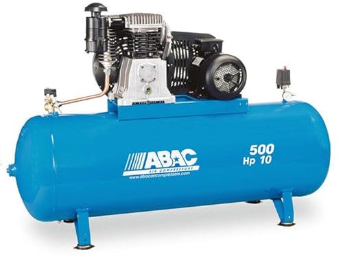 Compresseur d'air à piston réservoir de 500 litres moteur triphasé de 10 CV ABAC