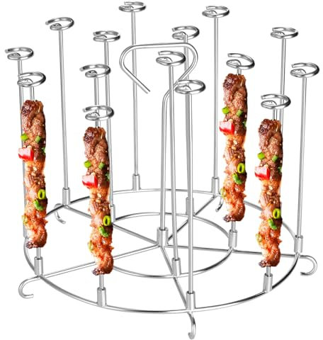 Skewer Stand, for Instant Pot 8 Qt Air Fryer Accssories, Stainless Steel Skewers Rack Holder Compatible with 8 Quart Pressure Cookers and for Ninja Foodi 8 Quar, Kabob Grill Instapot Accessory