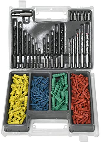 300x Bohrer Set 5-10mm Praktisches Dehnschrauben Set 2-10mm Spiralbohrer Holzbearbeitungswerkzeuge Für Heimprojekte 300-teiliges Multifunktions Bohrer Set 2-10mm Spiralbohrer Bits Holzbearbeitung