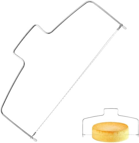 Professional Stainless Steel Cake Cutter Adjustable Double Wire Slicer for Perfect Cake Cutting Cake Leveller Cutter Kitchen Baking Tool