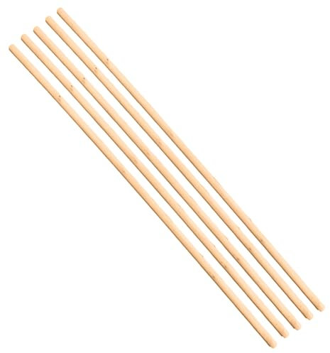 H&H HOMEDECOR LTD Wooden Broom Handle Stick Replacement Wood Handle Heavy Duty Durable Wood Broom 48 inces (120 cm) Long Mop Handle 15/16 (23/24mm) Diameter Broomstick Wooden Pole Only (Pack of 5)