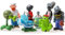 Set of 8 Plants Zombies Cartoon Figures - Toy Collection - Decoration Model - Collectibles