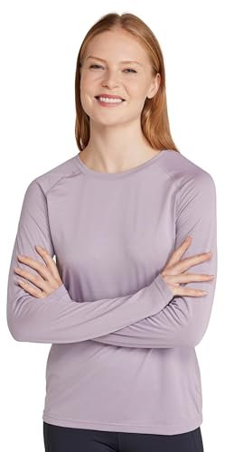 Mountain Warehouse IsoCool Dynamic Womens Top - Comfortable Ladies Tshirt, Long Sleeve Top, Lightweight, Fast Dry, Breathable - for Spring Summer, & Travelling Light Purple Women's Size 16