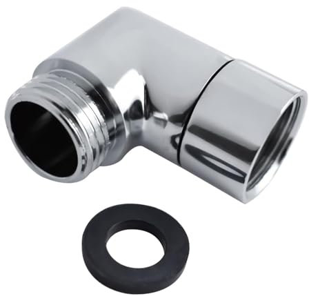 90-Degree Shower Head Elbow Adapter, Wall Mounted Extension Connector, Adjustable Handheld Showerhead Arm