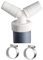 BAPPKON Dishwasher and Washing Machine Drain Connection Adapter Type Y, Inlet Pipe Diameter 18-24 mm, Outlet Pipe Diameter 40 mm, with 2-Piece Hose clamp Diameter 20-32 mm