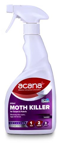 Moth Killer Spray Carpet & Fabric Freshener 500 Millilitre – Lavender Fragrance Long-Lasting Protection, Non-Staining, Safe, for Carpets, Rugs & Curtains - Kill Moth, Eggs, Larvae
