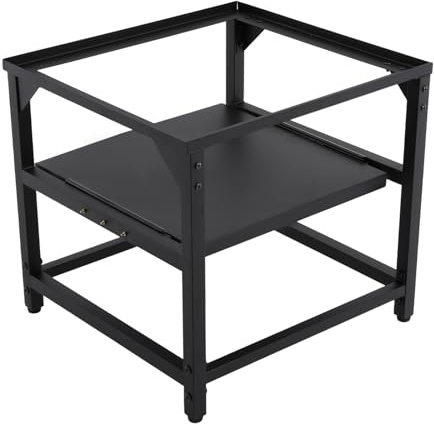 Waschmaschinen Untergestell Waschmaschinensockel mit Auszug, Waschmaschinen Erhöhung Unterbau Podest für Waschmaschine & Trockner 150 kg Tragkraft, 52 cm hoch (Schwarz)