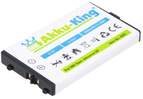Akku-King Akku kompatibel mit Nintendo Gameboy Advance SP - Li-Ion 900mAh