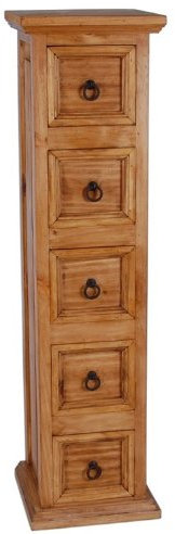 MiaMöbel Kommode Mexico Möbel 32x120x31 cm Landhausstil Massivholz Pinie Honig