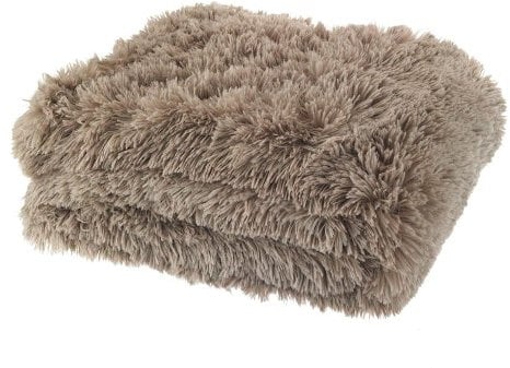 Catherine Lansfield - Manta suave, tela de peluche, Color Natural, 150 x 200 cm
