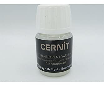 Cernit CE3050030003C - Flakon Lack aus Wasserbasis, sehr widerstandfähig, 30ml, ideal für die Malerei, DIY- und Bastelprojekte, Glänzend Transparent, 1 Stück
