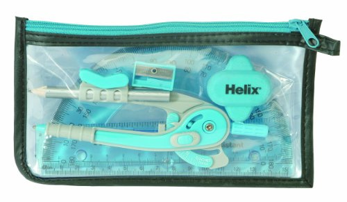 Helix Super School 6 Piece Maths Kit - (Assorted Colours)