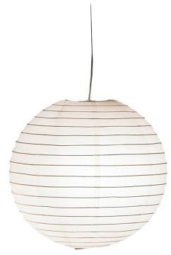 Japanische Papier Kugellampe Pendelleuchte in Weiß - Durchmesser Ø40cm