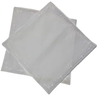 2 Stück Taschentücher zum umhäkeln ca. 25x25 cm weiß gerader Rand