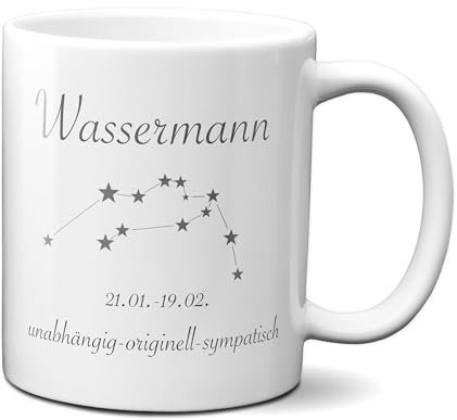 TassenKing Löwe Wassermann (21.1. - 19.2.) - Tasse Geschenk Lustiger Spruch Löwe Geschenkidee Geburtstag Weihnachten