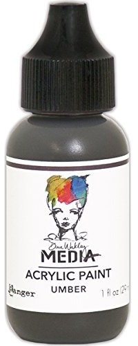 Ranger Dina Wakley Media Farbe Umbra, Synthetisches Material, braun, 3.1 x 3.1 x 8,5 cm