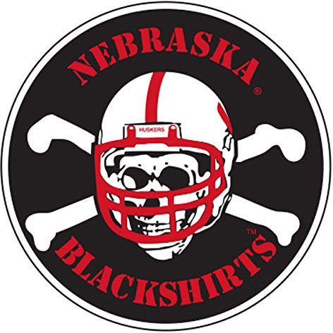 Craftique Nebraska Aufkleber (Nebraska Blackshirts, 7,6 cm, 15,2 cm, 15,2 cm)