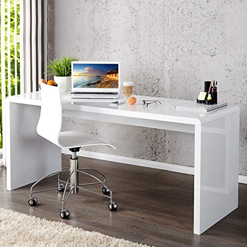 cagü Schreibtisch SOHO Weiß Hochglanz 140cm x 60cm