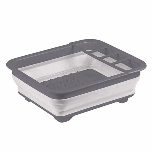 Kampa Folding/Collapsible Silicone Sided Dish Drainer - Blue