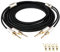BOAACOUSTIC JIB Audiophile Lautsprecherkabel austauschbares Bananenstecker-Kabel Lautspecher-Kabel mit hochwertigen Bananensteckern und Y Spades, konfektioniert (2 Stück /2,5 meter)