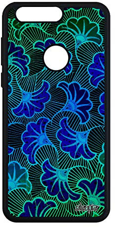 utaupia Coque pour Honor 8 Silicone Wax Afrique Ethnique Tissu Pas Cher Africain Motif Solide Portable Etui coloré Smartphone Bleu Fantaisie